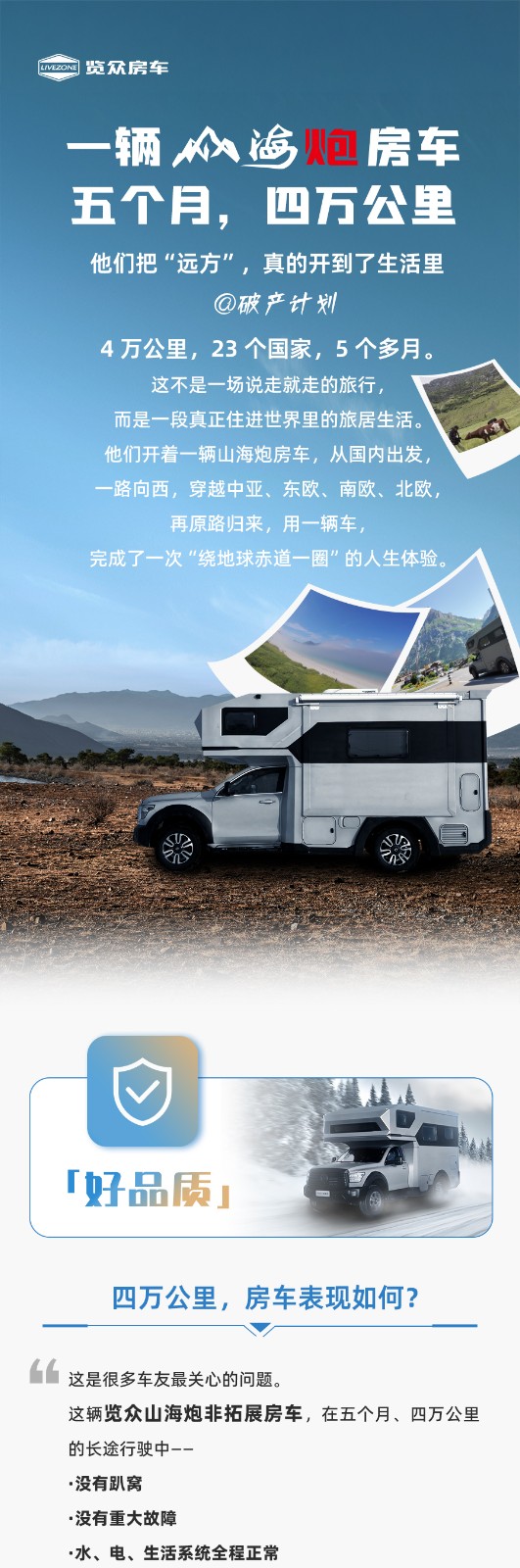 5個月，4萬公里，山海炮房車是陪他們走完23個國家的房車